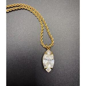 Vintage Krementz Rope Chain Pendant Necklace